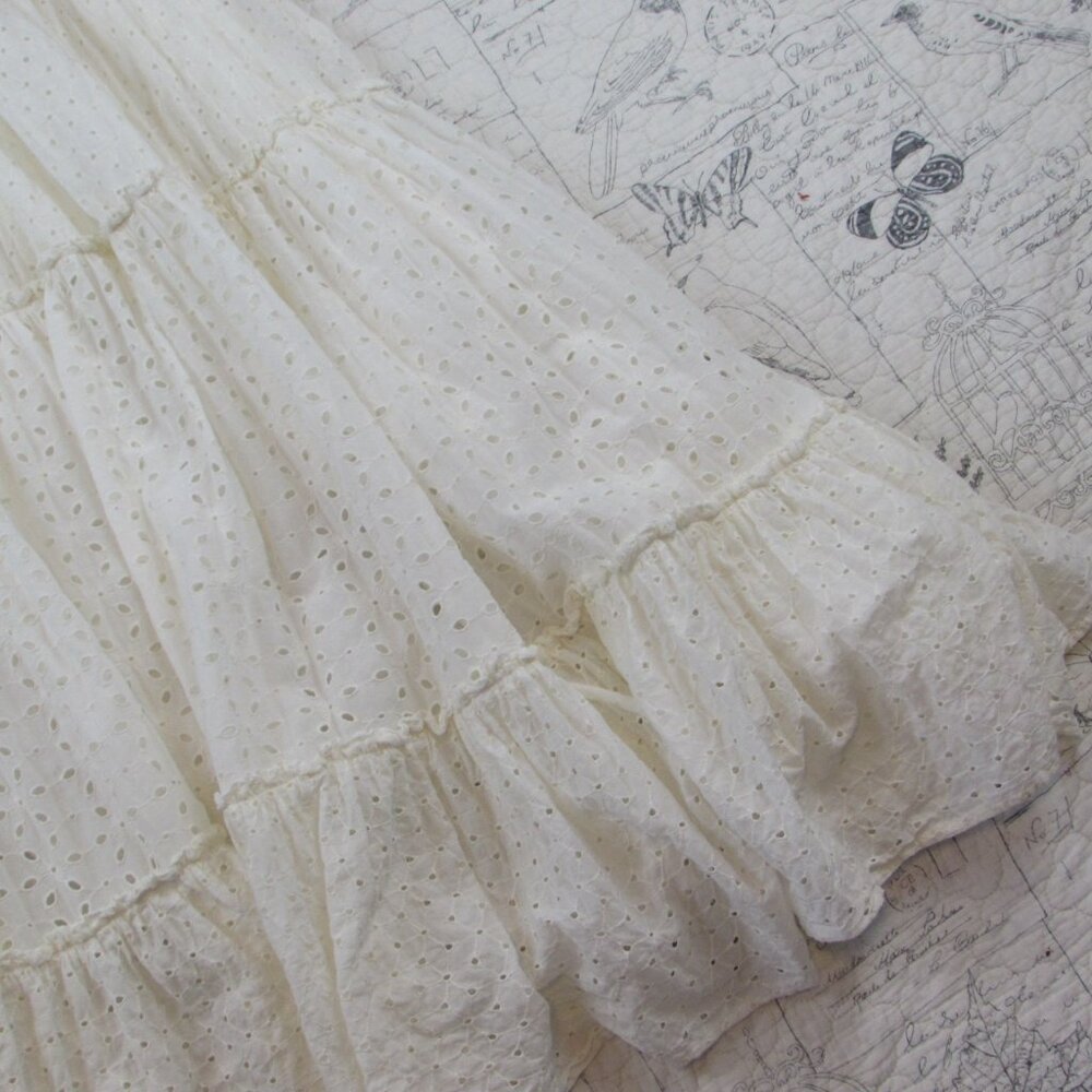 Anthropologie White Eyelet Maxi Dress - Picture 8 of 16